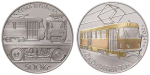 500 Kč TRAMVAJ ČKD T3 PROOF - SLEVA !!
